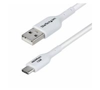 StarTech.com 3m (9.8ft) White USB-A to USB-C Charging Cable/Cord, M/M - Câble USB - USB (M) pour USB-C (M) - USB 2.0 - 3 A - 3 m - sans halogène, passif, charge et synchronisation, USB Fast Charge (15