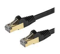 StarTech.com 3m CAT6A Ethernet Cable, 10 Gigabit Shielded Snagless RJ45 100W PoE Patch Cord, CAT 6A 10GbE STP Network Cable w/Strain Relief, Black, Fluke Tested/UL Certified Wiring/TIA - Category 6A -
