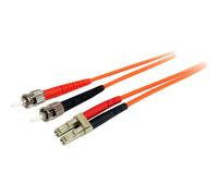 StarTech.com 3m Fiber Optic Cable - Multimode Duplex 62.5/125 - LSZH - OM1 - LC to ST Cat6 Patch Cable (FIBLCST3) - Cordon de raccordement - LC multi-mode (M) pour ST multi-mode (M) - 3 m - 3 m -...