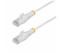 StarTech.com 3m White Slim CAT6 Ethernet Cable, Snagless, 28AWG, LSZH - Cordon de raccordement - RJ-45 (M) pour RJ-45 (M) - 3 m - 3.6 mm - UTP - CAT 5/5e/6 - IEEE 802.3bt - sans halogène, sans...