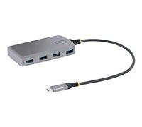 StarTech.com 4-Port USB-C Hub, USB 3.0 5Gbps, Bus Powered, USB Type-C to 4x USB-A Hub with Optional Auxiliary Power Input, Portable Desktop/Laptop USB Hub with 1ft (30cm) Attached Cable - USB Expansio