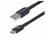 StarTech Câble USB-A vers USB-C 4 m - Charge 3A USB 2.0, gaine TPE - Noir