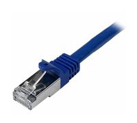 StarTech.com 50cm CAT6 Ethernet Cable, 10 Gigabit Shielded Snagless RJ45 100W PoE Patch Cord, CAT 6 10GbE SFTP Network Cable w/Strain Relief, Blue, Wiring is UL Certified/TIA - Category 6 - 26AWG (N6S