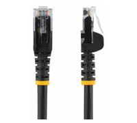 StarTech.com 50cm CAT6 Ethernet Cable, 10 Gigabit Snagless RJ45 650MHz 100W PoE Patch Cord, CAT 6 10GbE UTP Network Cable w/Strain Relief, Black, Wiring is UL Certified/TIA - Category 6 - 24AWG (N6PAT