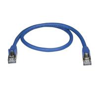 StarTech Câble Ethernet 6ASPAT50CMBL Cat6a 50 cm blindé STP 10 Gbit/s sans crochet