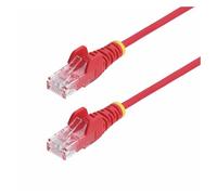 StarTech.com Câble Ethernet CAT6 Rouge Fin de 50cm, Sans Accroc, 100W PoE, UTP, LSZH, Fil de Cuivre Pur 28AWG, Cordon RJ45