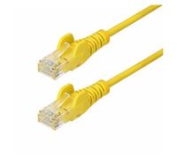 StarTech.com Câble Ethernet CAT6 Jaune Fin de 50cm, Sans Accroc, 100W PoE, UTP, LSZH, Fil de Cuivre Pur 28AWG, Cordon RJ45