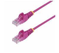 StarTech.com 5m Pink Slim CAT6 Ethernet Cable, Snagless, 28AWG, LSZH - Cordon de raccordement - RJ-45 (M) pour RJ-45 (M) - 5 m - 3.6 mm - UTP - CAT 5/5e/6 - IEEE 802.3bt - sans halogène, sans crochet 