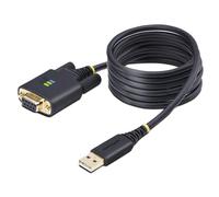 6.6ft/2m USB to Null Modem Serial Adapter Cable, FTDI, RS232 - Câble USB / série - USB (M) pour DB-9 (M) - 2 m - noir