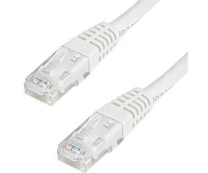 Startech. COM 6 ft White Molded Category 6 Patch Cable - ETL Verified 1.83 m Blanc - Câble de réseau (1,83 m, Blanc, 10 mm, 199 mm, 211 mm, RJ45 Male, RJ45 Male)