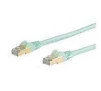 StarTech.com Cable reseau Ethernet RJ45 Cat6 de 10 m - Cordon de brassage blinde Cat 6 STP sans crochet - Fil Gigabit aqua (6ASPAT10MAQ) - cordon de raccordement - 10 m - turquoise