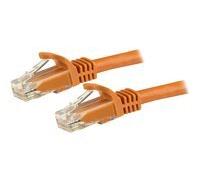 StarTech.com 7.5m CAT6 Ethernet Cable, 10 Gigabit Snagless RJ45 650MHz 100W PoE Patch Cord, CAT 6 10GbE UTP Network Cable w/Strain Relief, Orange, Fluke Tested/Wiring is UL Certified/TIA - Category 6