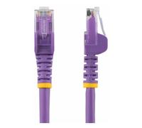 StarTech.com 7.5m CAT6 Ethernet Cable, 10 Gigabit Snagless RJ45 650MHz 100W PoE Patch Cord, CAT 6 10GbE UTP Network Cable w/Strain Relief, Purple, Wiring is UL Certified/TIA - Category 6 - 24AWG (N6PA