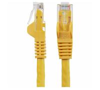 StarTech Cordon Ethernet CAT6 7,5 m – 10Gb/s RJ45 UTP, 100W PoE, sans crochet, jaune