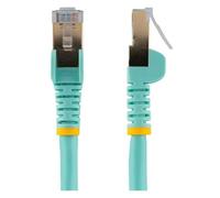 StarTech.com 7m CAT6A Ethernet Cable, 10 Gigabit Shielded Snagless RJ45 100W PoE Patch Cord, CAT 6A 10GbE STP Network Cable w/Strain Relief, Aqua, UL Certified Wiring/TIA - Category 6A - 26AWG (6ASPAT