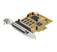 StarTech.com 8 Port PCI Express Card - PCIe RS232 Expansion Card - 16C1050 UART - Multiport DB9 Controller / serial adapter card - 15 kV ESD protection - Windows & Linux - PCIe - Serial - RS-232 - Yel