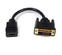StarTech.com 8in HDMI to DVI-D Video Cable Adapter - HDMI Female to DVI Male - HDMI to DVI Dongle Adapter Cable