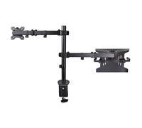 StarTech.com Monitor Arm with VESA Laptop Tray, For a Laptop (4.5kg / 9.9lb) and a Single Display up to 32" (8kg / 17.6lb), Black, Adjustable Desk Laptop Arm Mount, C-clamp/Grommet Mount - VESA Monitor Mount (A2-LAPTOP-DESK-MOUNT) kit de montage - pour éc