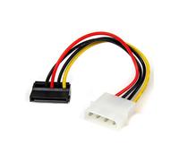 StarTech.com Adaptateur Alimentation LP4 vers SATA 15cm Angle Gauche - Connecteurs Molex 4-pin Femelle vers SATA 15-pin Mâle, 90 Degrés, RoHS, REACH, CE