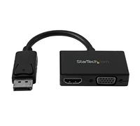 StarTech.com Adaptateur audio / vidéo de voyage - Convertisseur 2-en-1 DisplayPort vers HDMI ou VGA - Noir