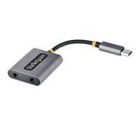 StarTech.com Adaptateur Casque USB-C - Splitter Audio, Double Casque USB Type C avec Entrée Micro - Adaptateur USB C vers Jack 3.5mm, DAC 3.5 mm - USB-C vers Jack Audio/Sortie Auxiliaire, DAC 24 Bits