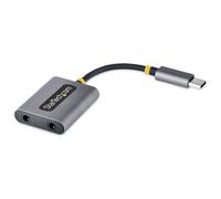 StarTech.com Adaptateur Casque USB-C - Splitter Audio, Double Casque USB Type C avec Entrée Micro - Adaptateur USB C vers Jack 3.5mm, DAC 3.5 mm - USB-C vers Jack Audio/Sortie Auxiliaire, DAC 24 Bits