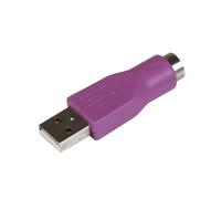 StarTech.com Adaptateur Clavier GC46MFKEY : USB A (Mâle) vers PS/2 (Femelle) Violet, RoHS, Dimensions 15x50x7mm, Poids 9g