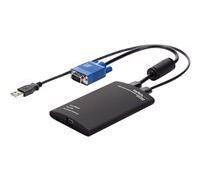 Adaptateur console kvm vers ordinateur portable usb - 2x usb a mâle -
