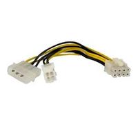 StarTech.com Adaptateur d’alimentation EPS 15 cm 4 broches vers 8 broches avec LP4 - F/M - Adaptateur secteur - ATX12V 4 broches (F) pour 8 broches EPS12V, alimentation interne 4 pin (5 V) (M) - 15.2 