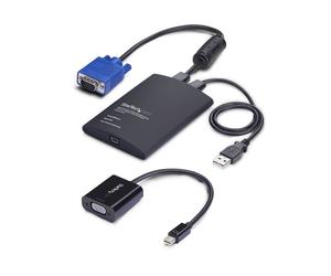StarTech.com Adaptateur de PC Portable pour Crash Cart, Console KVM USB/VGA/Mini DisplayPort, Transfert de Fichiers et Capture Vidéo, Conforme TAA