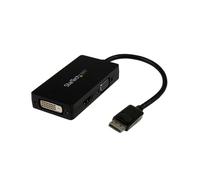 StarTech.com Adaptateur DisplayPort vers VGA/DVI/HDMI, 1920x1200, Noir, 0.15m - Convertisseur Vidéo 3-en-1 DP2VGDVHD