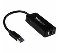 Startech.Com Adaptateur Ethernet Usb 3.0 - Adaptateur Réseau Usb 3.0 Nic Avec Port Usb - Usb Vers Rj45 - Usb Passthrough (Usb31000Sptb)[Z4456]