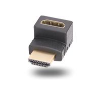 Adaptateur HDMI 2.0 à Angle Vertical, M/F, HDMI 4K Coudé - High Speed - adaptateur HDMI - HDMI mâle pour HDMI femelle à angle vers le haut - noir -