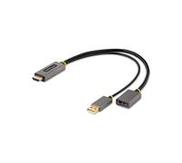 StarTech.com Adaptateur HDMI 2.0 vers DisplayPort 1.2 4K 60Hz HDR - Câble 30cm - HDCP 2.2 - Résolution 3840x2160 pixels - Alimentation USB - Chipset LT6711A