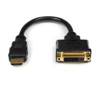 StarTech.com Adaptateur HDMI vers DVI, Câble Displayport, Convertisseur Mobile avec Connecteur HDMI Mâle et Connecteur DVI Femelle, Câble de Connexion au Format Dongle, Câble de 20cm