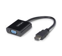StarTech.com HDMI to VGA Adapter, 1080p, Active Video Converter - Adaptateur vidéo - HDMI mâle pour HD-15 (VGA) femelle - 18.95 cm - noir - support 1080p, actif, alimenté par le bus