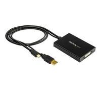 StarTech.com Adaptateur Mini DisplayPort vers DVI Dual Link - Adaptateur Convertisseur Vidéo d'Écran Actif Mini DisplayPort vers DVI-D - Alimentation USB - Dual Link - Noir