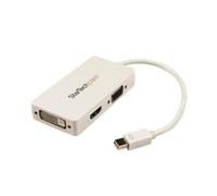 StarTech.com Adaptateur Mini DisplayPort vers HDMI / DVI / VGA - Convertisseur mDP pour MacBook - blanc - 0,15 m - Mini DisplayPort - DVI-D + VGA (D-Sub) + HDMI - Mâle - Femelle - Droit