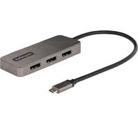 StarTech.com Adaptateur Multi-Moniteur USB-C 3 Ports, Hub USB-C vers 3X DisplayPort 1.4 MST, Triple Extender 4K 60Hz DP, HDR