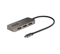 StarTech.com Adaptateur Multi-Moniteur USB-C 3 Ports, Hub USB-C vers 3X DisplayPort 1.4 MST, Triple Extender 4K 60Hz DP, HDR