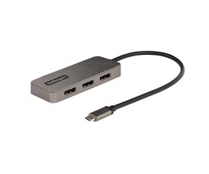 StarTech.com Adaptateur Multi-Moniteur USB-C 3 ports, Hub USB-C vers 3x DP 1.4 MST, Splitter 4K 60Hz DP pour PC, HDR, Câble Extra-Long