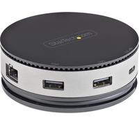 StarTech.com Adaptateur multiport USB-C - Mini-dock USB 3.1 Gen 2 10 Gbit/s type C avec HDMI / DisplayPort 4K 60 Hz ou VGA 1080p - 75W PD Passthrough - Concentrateur USB 3 ports - GbE - Station d'accu