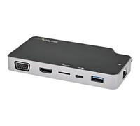 StarTech.com Adaptateur Multiport USB C - USB-C vers 4K HDMI ou VGA avec 100W Power Delivery Pass-through, 2-Port 10Gbps USB Hub, MicroSD, GbE - USB 3