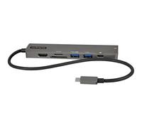 StarTech.com Adaptateur Multiport USB-C - USB Type C vers HDMI 2.0 4K 60Hz, Alimentation 100W Passthrough, SD/MicroSD, Hub 2 Ports USB 3.0 - GbE - Min