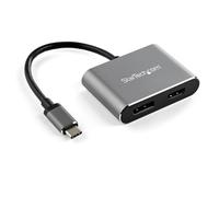 StarTech.com CDP2DPHD Adaptateur multiport USB-C vers DisplayPort ou HDMI - 4K 60 Hz - Convertisseur 2-en-1 USB Type-C à DP HDMI - adaptateur vidéo - DisplayPort / HDMI - 20.5 cm