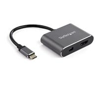 StarTech Adaptateur USB-C ST CDP2HDMDP - 2-en-1 USB-C vers HDMI / Mini DisplayPort 1.2, 4K 60 Hz
