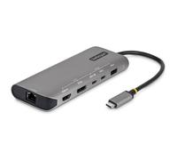 StarTech.com Adaptateur Multiport USB4, Double Sortie 4K Sans Pilote pour macOS et Windows, Recharge Power Delivery 140W, Hub 3 Ports 10 Gbps, 2,5 GbE, Mini Dock