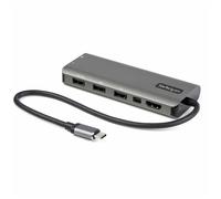 StarTech.com Adaptateur Multiports USB-C - USB-C vers HDMI ou Mini DisplayPort 4K 60Hz - Alimentation 100W Passthrough - Hub USB 4 Ports 10Gbps - Mini Dock USB Type-C - Câble Intégré 30cm