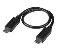 StarTech.com Câble USB OTG Micro USB vers Micro USB de 20 cm - Adaptateur USB On-The-Go - M/M - Noir - câble USB - Micro-USB de type B pour Micro-USB de type B - 20.32 cm