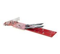 StarTech.com Adaptateur PCIe M.2, Carte PCIe Dual M.2